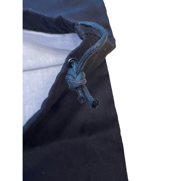 Gucci Small Rectangle Dust Bag Drawstring Embroidered Black Gold Cotton Storage - Picture 4 of 5